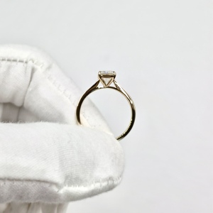 2.0ct rạng rỡ cắt moissanite trung tâm 2mm ban nhạc 14k Vàng Vàng ra 8.0x6.0mm mới 2024 Vàng <span class=keywords><strong>promis</strong></span> Nhẫn cưới - Product Image 2