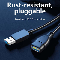 Kabel Ekstensi Pengisian Cepat USB 3.0 Aktif (Tipe A Male ke Female) Bahan Nilon 5/10 Meter untuk Printer & Perangkat Elektronik