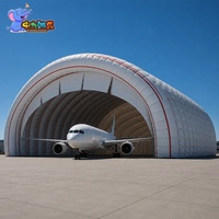 Hangar d'avion gonflable sur mesure à grande envergure, abri temporaire à portée libre pour l'aviation commerciale et les grands avions