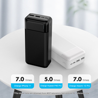 Batterie externe WST 30000 mAh, chargeur mobile certifié RoHS, grande capacité 30000 mAh, Guangzhou