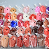 Base de gloss minéral en vrac 420 ml en sachet plastique avec protection solaire, gloss brillant végétalien scintillant avec applicateur