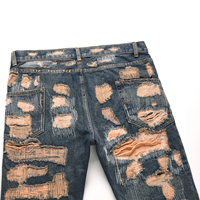 Jeans pour hommes DiZNEW, personnalisation personnalisée, jeans déchirés et à aiguilles désordonnées, jeans délavés