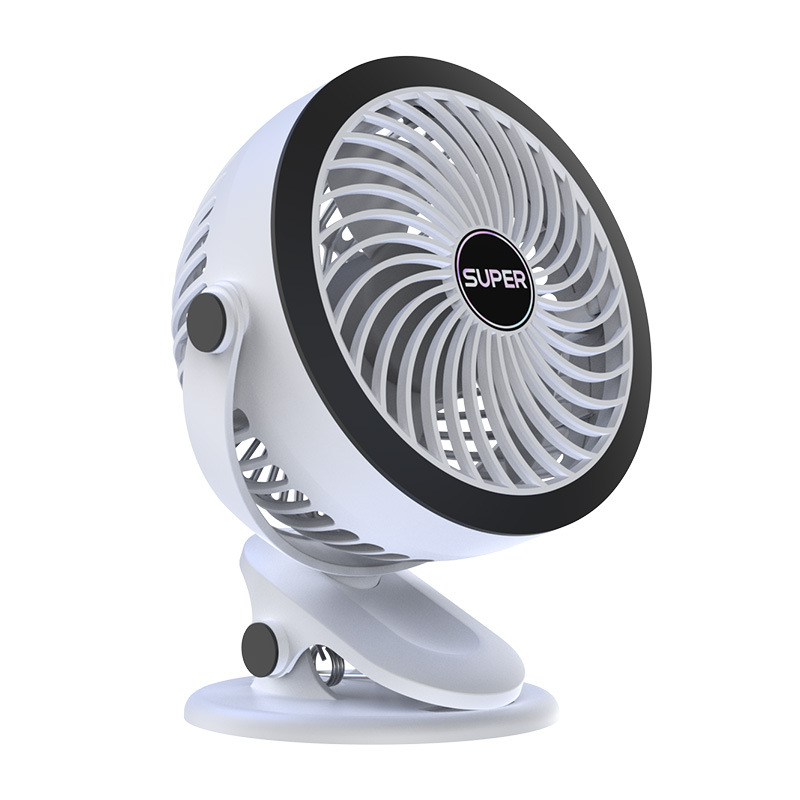 Electric Rechargeable Outdoor Portable Table Fan Brushless Motor Air Circulating Mini Desk Clip Fan Mute 720 Wide-Angle