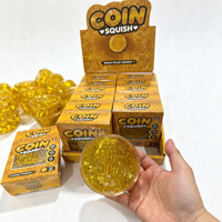 Jouet Squishy Pièce d'Or en Maltose à Remontée Lente, Anti-Stress Sensoriel, Doux, Cadeau pour Adultes et Enfants, Figurines d'Action