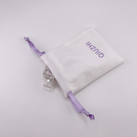 Pochette en velours de luxe personnalisée pour bracelet, boucles d'oreilles, collier, bague, sac à cordon de haute qualité, petite pochette pour électronique