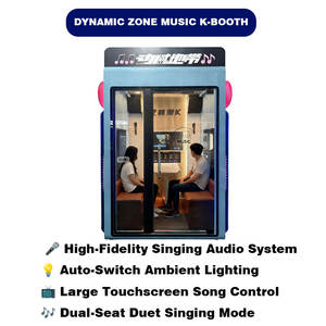 En la Entrada del Gran Centro Comercial de Videojuegos, Hay un Área Azul de Cultura Pop con Máquinas de Karaoke que Funcionan con Monedas. - Product Image 1