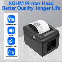 Impresora de recibos Bluetooth de alta velocidad de 80mm Impresora térmica inalámbrica Pos para pequeñas empresas para Android y Windows