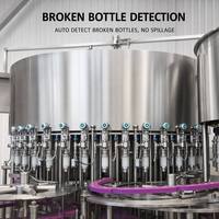 Machine industrielle entièrement automatique monobloc 3 en 1 pour le rinçage, le remplissage et le bouchage automatiques de bouteilles en PET et en verre pour boissons liquides