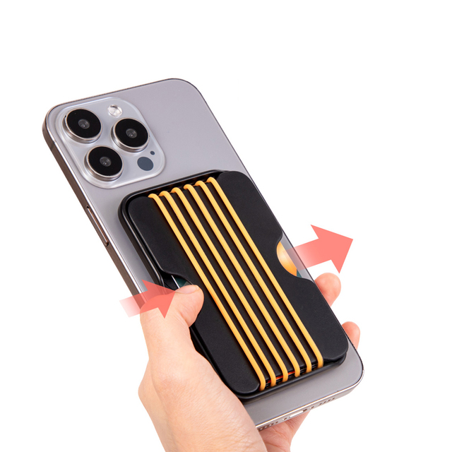 Original Design Private Model Powerful Magnetic Phone Card Holder Slim Hard Pc Diy Silicone Strip Phone Wallet for magsafe