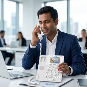 Téléphone IP X306 Braille <span class=keywords><strong>pour</strong></span> personnes âgées, bouton SOS <span class=keywords><strong>pour</strong></span> hôpital, écran couleur 3,5 pouces, Wi-Fi 6, téléphone de bureau SIP VoIP - Product Image 4