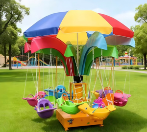 Columpio giratorio infantil con forma de <span class=keywords><strong>sombrilla</strong></span>, <span class=keywords><strong>silla</strong></span> voladora móvil con diseño de delfín para parques de atracciones, granjas y zonas de juego - Product Image 3