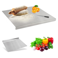 Nouvelle grande planche à découper en forme de L en acier inoxydable 304 de qualité alimentaire pour la cuisson, la viande, les légumes et la cuisine