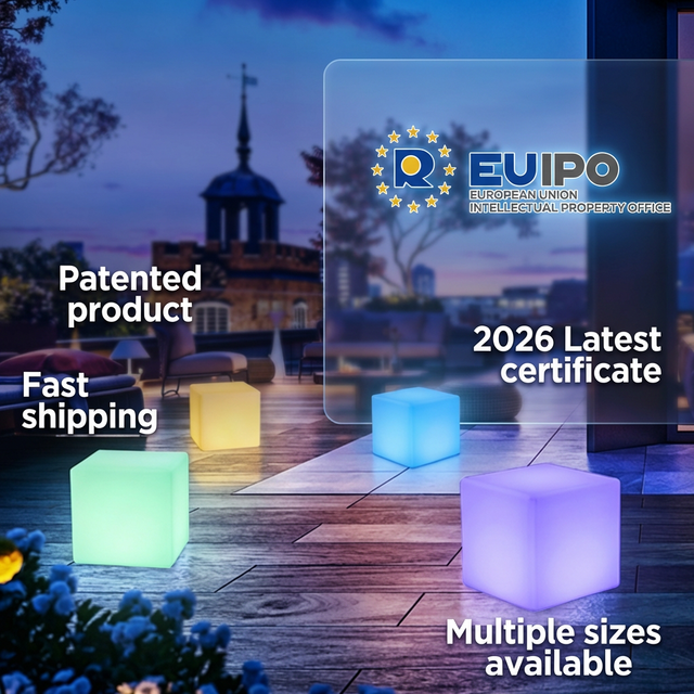 Modern RGB 30cm LED Cube Glowing Plastic Light Cube Furniture AC/DC Power Supply Indoor IP68 Christmas Lighting Decoration