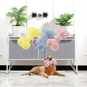 Jouet à mâcher en peluche pour chien, doux, résistant aux morsures, interactif, pour l'entraînement des chiots, jouet couineur pour animaux de compagnie, fournitures durables pour chiens - Product Image 3