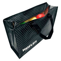 Sac en PP tissé réutilisable avec logo personnalisé imprimé en 2026, laminage Bopp, fermeture éclair, emballage cadeau, sac de shopping avec logo personnalisé