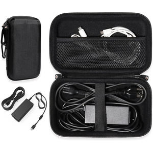 กระเป๋าเก็บหูฟังขนาดเล็กกันน้ำ สีดำ พร้อมซิป  สำหรับใส่หูฟังมินิและเคสชาร์จ  รับสกรีนโลโก้ - Product Image 1