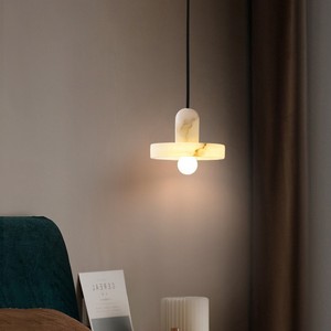 Luminaire suspendu minimaliste YS011, rond, LED, lumière blanc chaud, pour salle à manger, chambre à coucher, décoration intérieure, lustre à tête unique - Product Image 4