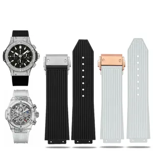 Correa de reloj de silicona, correa de reloj de goma elevada para Hublot Watch Big Bang Classic Wriastband, pulsera impermeable para hombres y mujeres