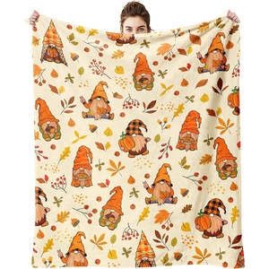 Pink Cartoon Ghost Raschel <b>Blanket</b> Plush Soft Anti-Pilling Rectangular Home Decor Autumn Style Printed Throw Cover - Product Image 2
