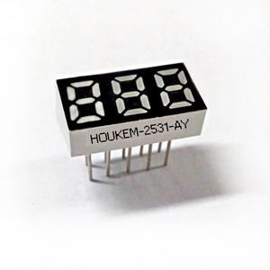 0,25 дюймов 3-значный семисегментный светодиодный дисплей HOUKEM-2531-A/BSG - Product Image 1