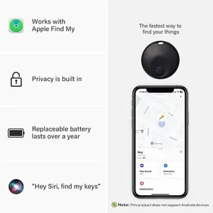 Rastreador de seguridad inteligente con Bluetooth para cartera, mochila, buscador de equipaje Find My Key, compatibilidad con IOS, hecho de plástico para Apple - Product Image 6