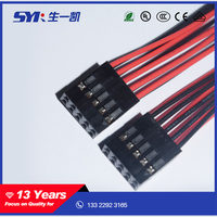 Shenzhen SYK Kabel Terminal Sambungan Merah Hitam Dua Baris 10PIN DuPont 2.54 2*5 Tembaga Fosfor Anti Api Nylon PVC