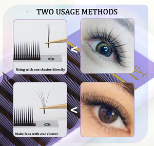 SP EYELASH Extensions de cils 5D <span class=keywords><strong>Flora</strong></span> Spikes, effet fleur, effet mouillé et léger, 0.07 C/D, préfabriquées, extensions de cils volume - Product Image 4