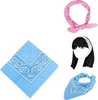 Bandana en coton multifonction, foulard pour cheveux, bandeaux unisexes, bandeaux pour femmes et hommes, accessoires décontractés de style cowboy