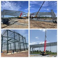 Kits de construction rapide de hangars préfabriqués en acier pour l'élevage de bovins, ovins, porcins et caprins