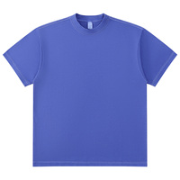 Acid Washed 100% katoenen O-hals T-shirt, effen, regular oversized, grijs zwart, milieuvriendelijk, 320GSM gebreide stof
