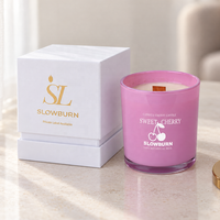 Bougie parfumée de haute qualité personnalisée, vente en gros, emballage de luxe avec logo pour bougie parfumée, cadeaux de fête