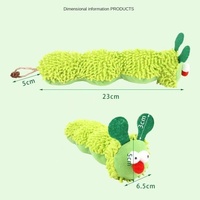Jouet pour chat en forme de chenille mignonne avec herbe à chat et couineur, résistant aux griffures et aux morsures, pour le divertissement des animaux de compagnie
