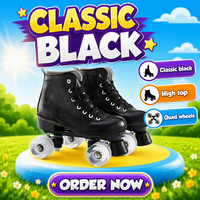 Patins à roulettes quatre roues polyvalents et tendance pour adultes, avec bottes à soutien de cheville élevé, cadre en alliage PU lumineux, pour les loisirs et le sport.