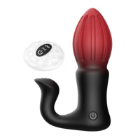 TMM Fernbedienungsfähiger Silikon-Vibrator-Analplug mit 7 Geschwindigkeiten, Kabelloser Prostata-Massager, P-Punkt Anal-Sexspielzeug für Männer/Frauen