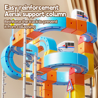 Jouets en blocs de construction de voitures magiques à assembler soi-même, formes multiples, jouets éducatifs STEM pour enfants, train électrique sur rail, cubes en plastique