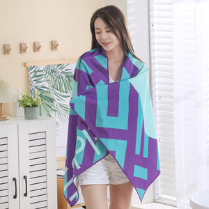 Горячие продажи микрофибры песок бесплатно пользовательские пляжное полотенце для пляжного туризма - Product Image 6