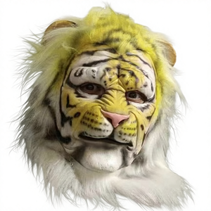 หน้ากากสัตว์ยางลาเท็กซ์ขายส่ง หน้ากากสยองขวัญสำหรับฮาโลวีน หน้ากากแฟนซีรูปหัวเสือ ชุดคอสเพลย์สัตว์ - Product Image 1