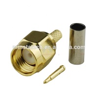 Conector macho SMA de bajo coste, engarce LMR100 RG174 RG316, Cable RF Coaxial SMA macho