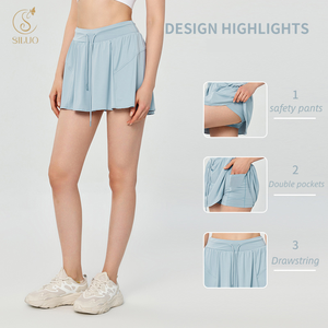 Falda Deportiva de <span class=keywords><strong>Tenis</strong></span> Personalizada con Protección Solar, Cintura Alta, Antiexposición, Doble Bolsillo, Transpirable, de Secado Rápido, <span class=keywords><strong>para</strong></span> Yoga y Deportes al Aire Libre <span class=keywords><strong>para</strong></span> <span class=keywords><strong>Mujer</strong></span> - Product Image 1