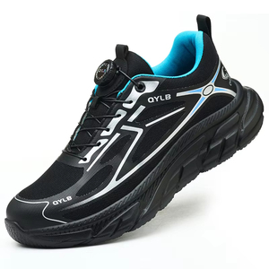 Chaussures de sécurité K39 tendance avec embout en acier pour hommes, baskets de travail anti-perforation avec bouton rotatif, acceptant la personnalisation OEM - Product Image 3