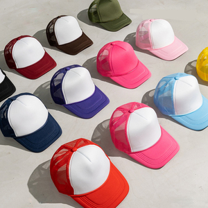Buy One and Get One Free Custom Print Logo Performance Cycling <b>Hat</b> Quality 5 Panel Foam Mesh 100% Cotton Trucker Cap - Product Image 1