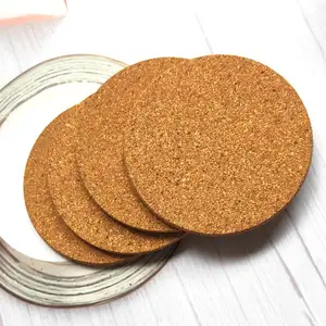 Factory made cork coaster 5mm thickness and wooden coasters place mat