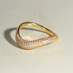 แหวนหมั้นชุบทองแหวนเพชรโมอิส925เงินแหวนแต่งงาน - Product Image 3