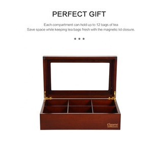 Customize Luxury 9 Adjustable <b>Chest</b> Compartments <b>Wooden</b> Tea <b>Box</b> Stamping Varnishing Customizable Color Logo Gift Packaging - Product Image 5