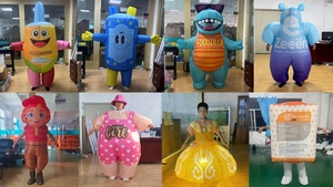 Customized Inflatable Mascot Costume Walking <strong>Animal</strong> Infla Dinosaur Suit Brand Advertising Outdoor Trade Show Inflatable Tube <strong>Man</strong> - Product Image 2