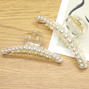 Élégant Clip à Cheveux en <span class=keywords><strong>Perle</strong></span> Coréen 5cm <span class=keywords><strong>Pince</strong></span> en Plastique Décorative <span class=keywords><strong>pour</strong></span> Femmes Ventes Chaudes Accessoires Cheveux - Product Image 2
