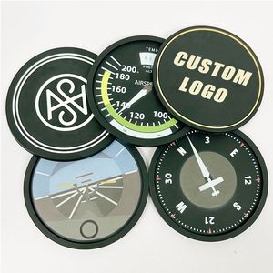 Posavasos Redondos Personalizados para Mesa de Café, Posavasos de Vidrio Personalizados para Bebidas, Regalos Promocionales para el Hogar y Negocios - Product Image 1