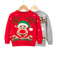 150+ Stile Weihnachtspullover für Kinder Winter Warmer Atmungsaktiver Viskose-Polyester Jacquard-Strick Pullover Langarm Cartoon