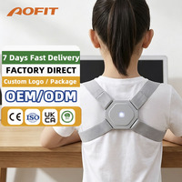 AOFIT Correcteur de posture intelligent avec rappel par vibration, soutien dorsal réglable, protection supérieure en polyester et nylon