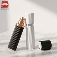Flacon vaporisateur de parfum vide rechargeable 5ml 10ml avec capuchon magnétique, portable, mini, blanc mat, en plastique PCR et verre